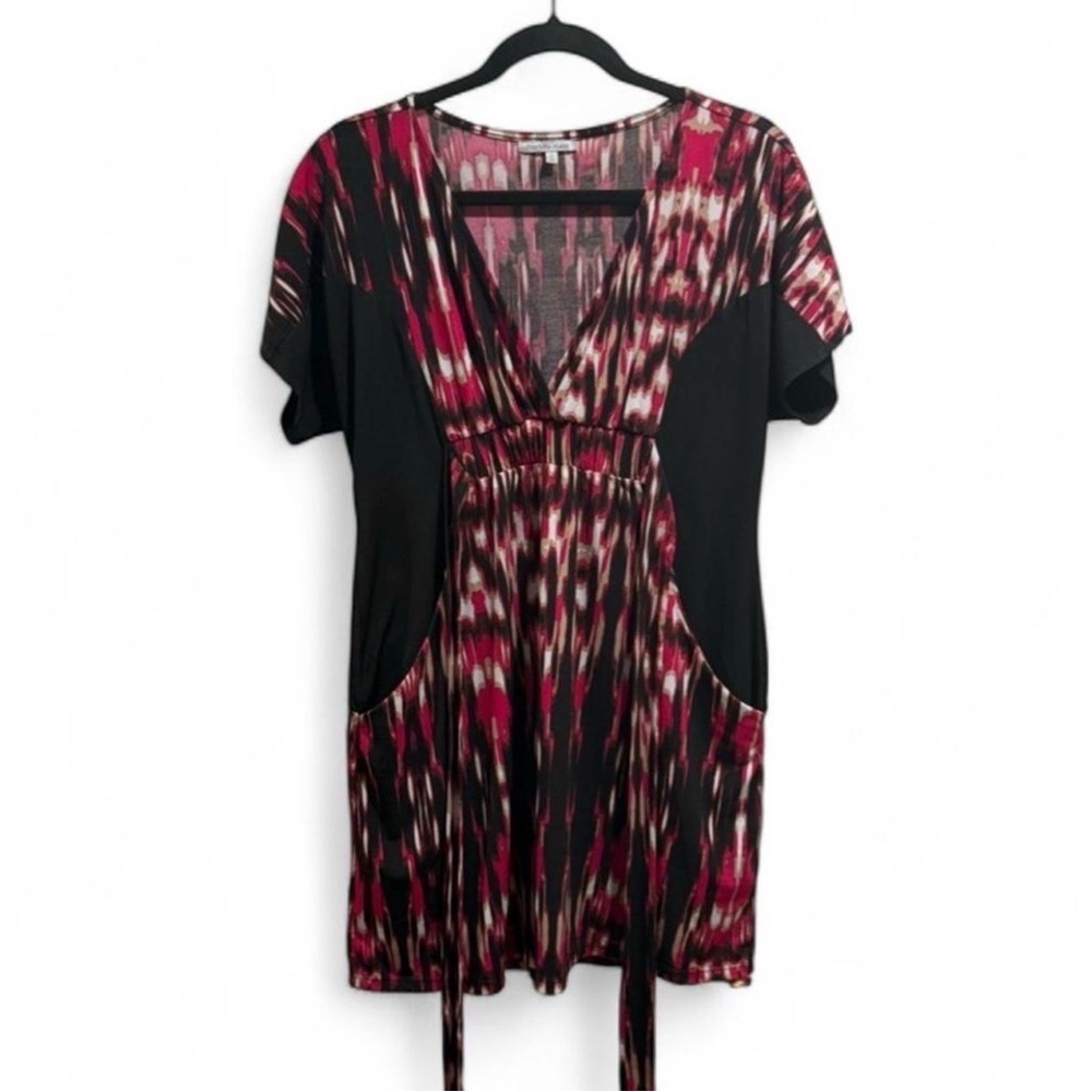 Charlotte Russe Black and Red Patterned Mini Dress